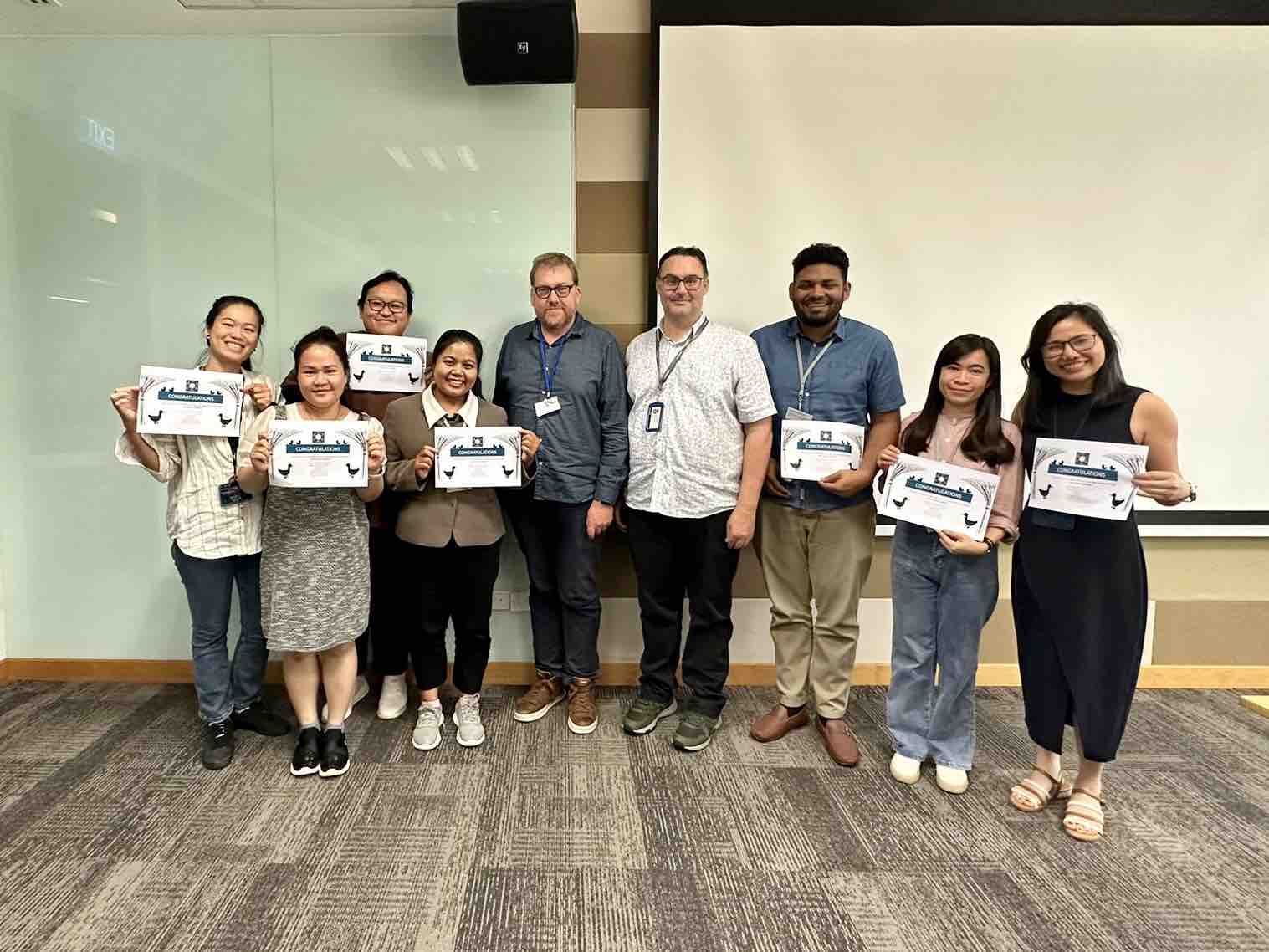 Wrapping up the week-long training with a certificate-awarding ceremony