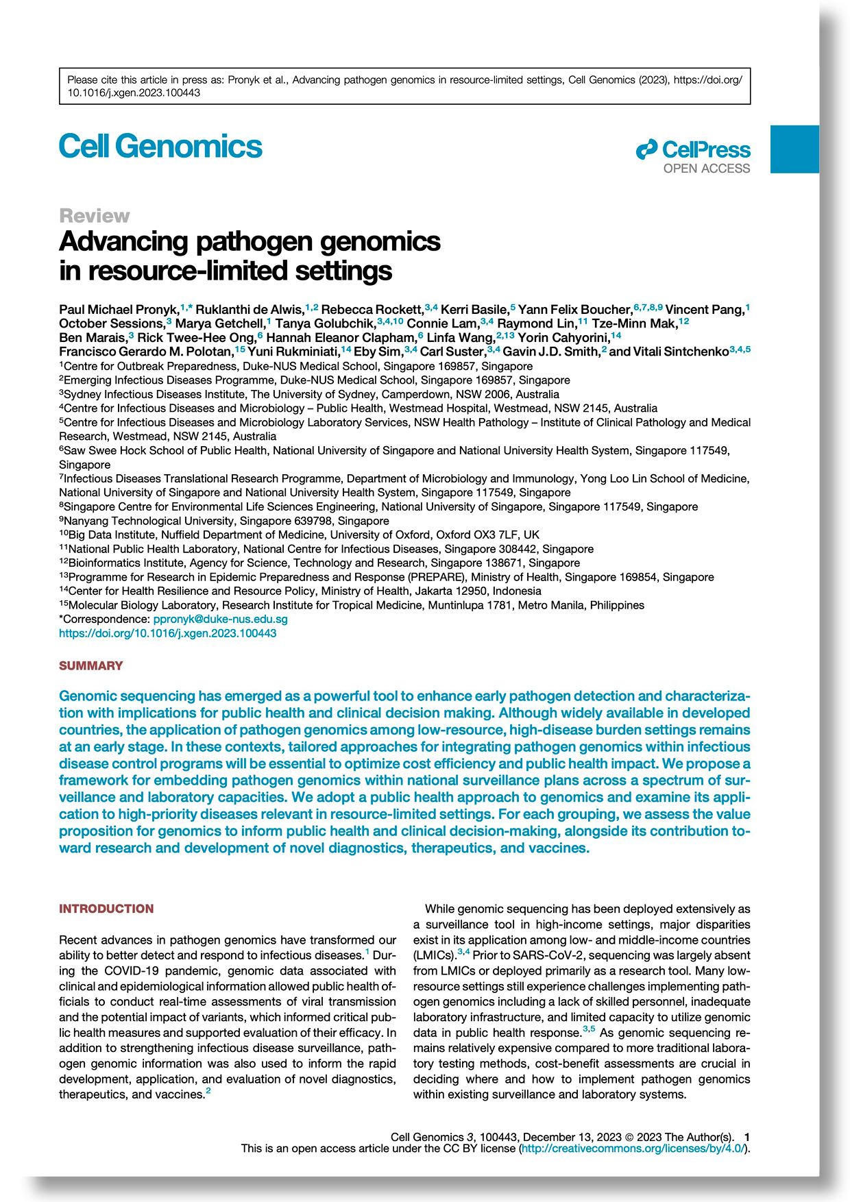 Cell Genomics