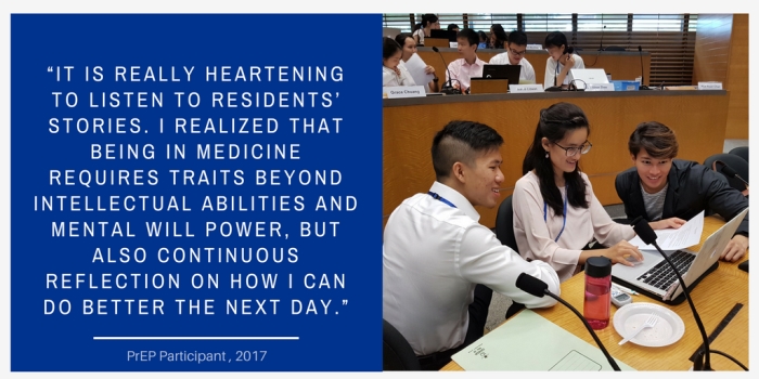 It is really heartening to listen to residents' stories. I realised that being in medicine requires traits beyond intellectual abilities and mental will power, but also continuous reflection on how I can do better the next day. - PrEP Participant, 2017 Optimized-PrEP Webpage 3.png