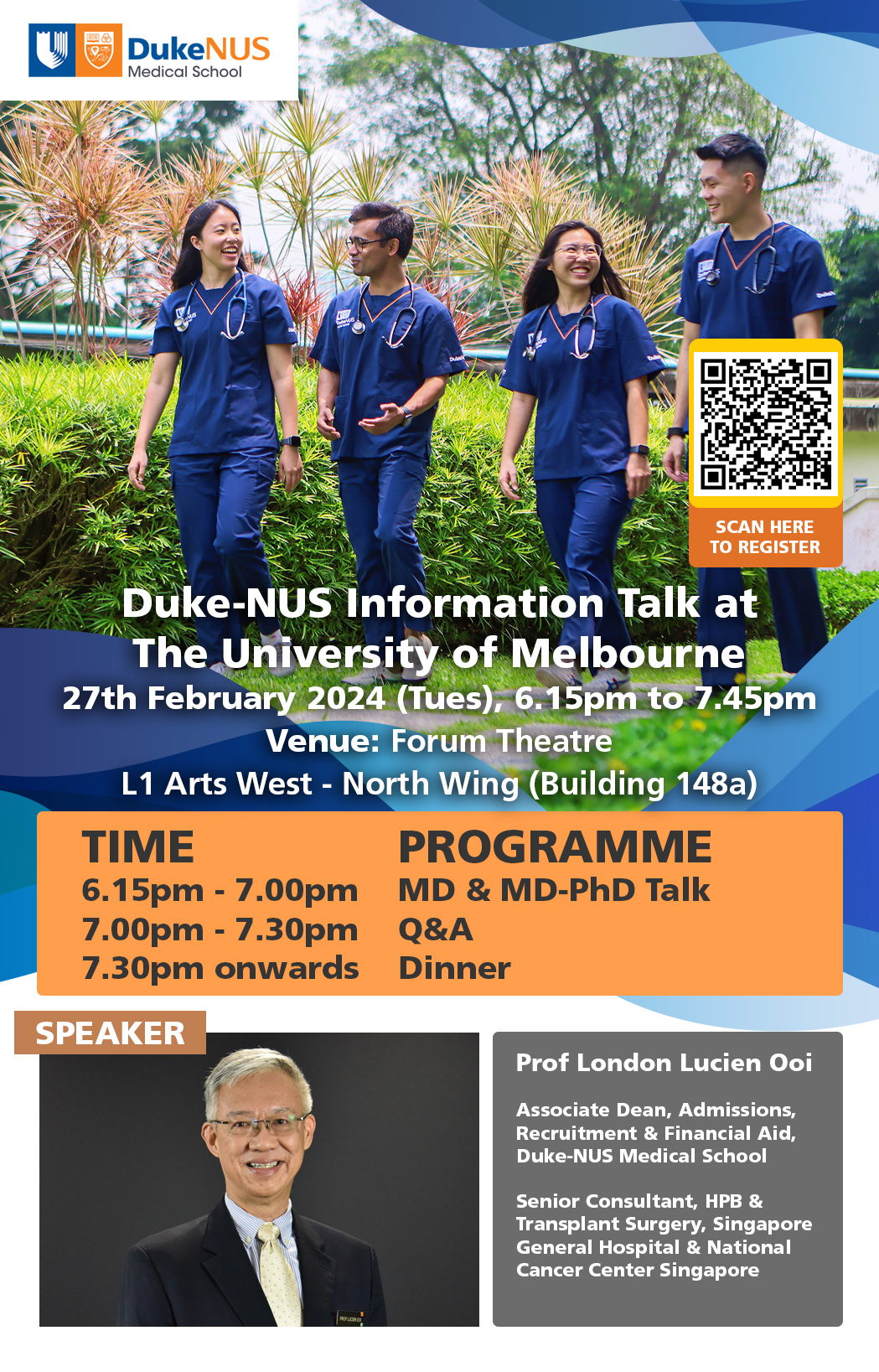 Duke-NUS Information Talk at The University of Melbourne 2024