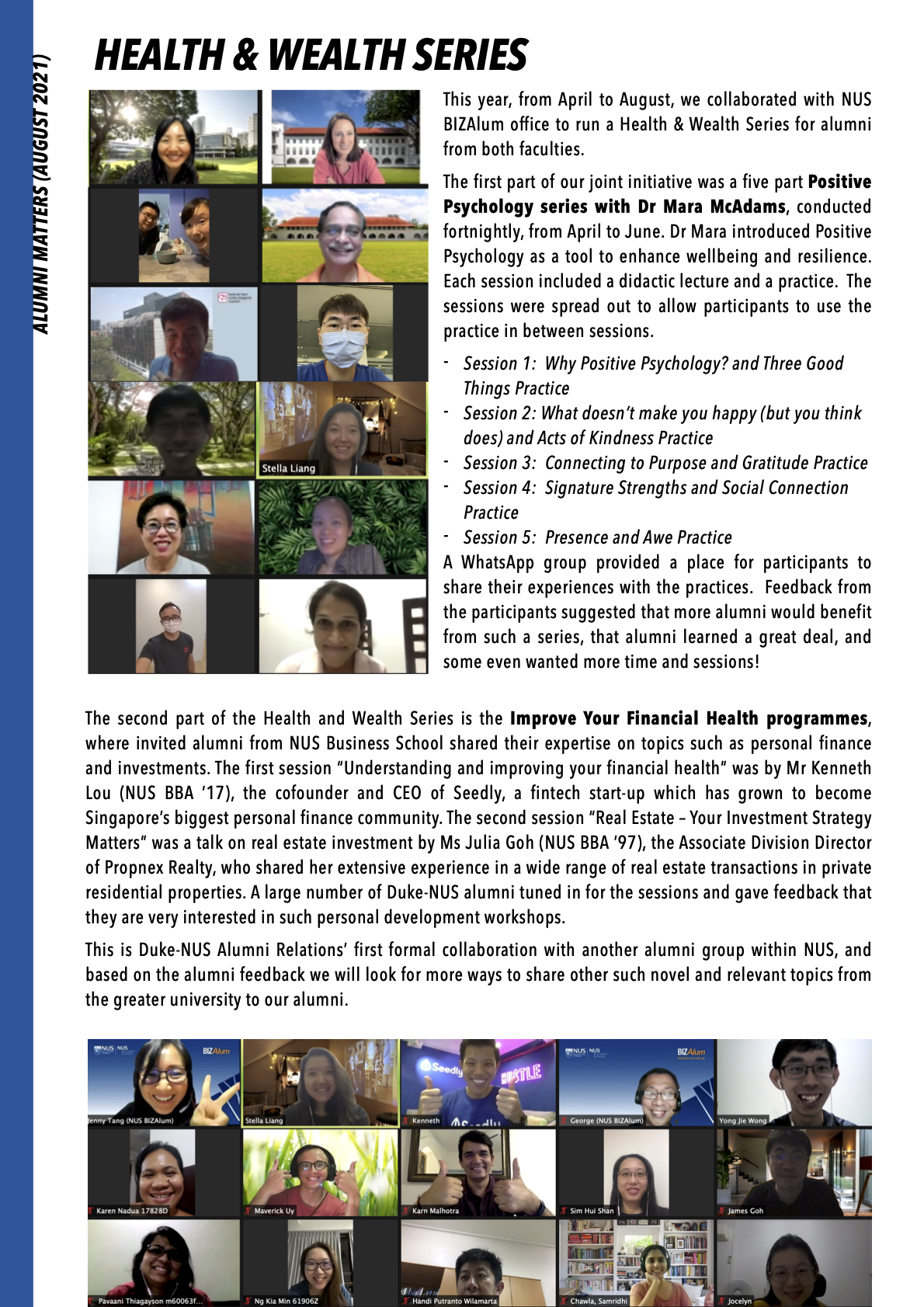 ALUMNI MATTERS AUG 2021 P6