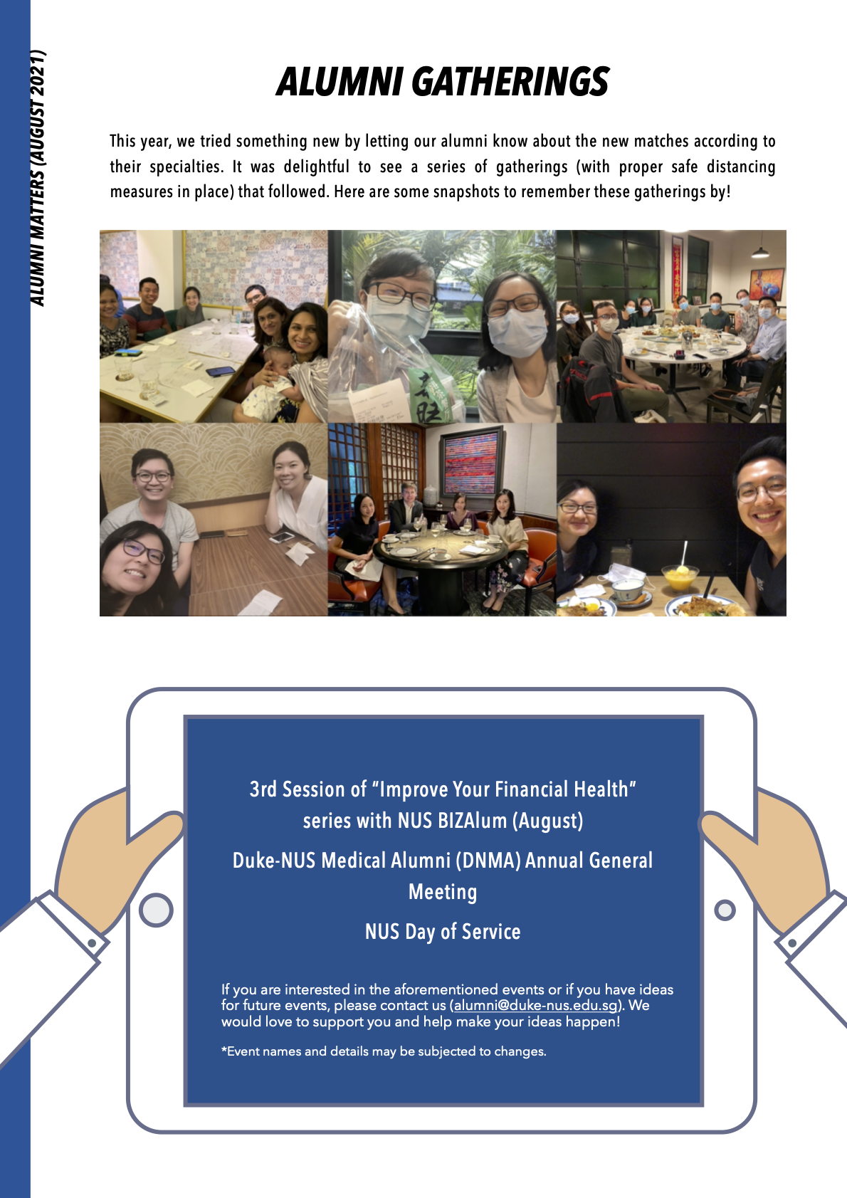 ALUMNI MATTERS AUG 2021 P8