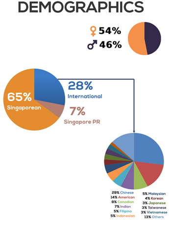 28% of students are international students