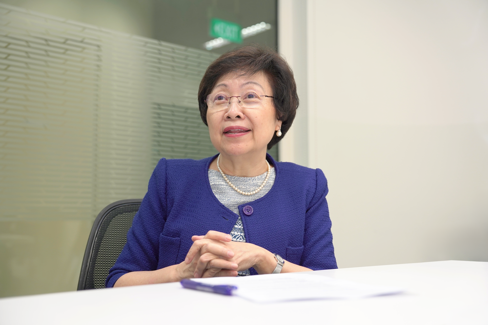 A photo of Cheong Koon Hean speaking