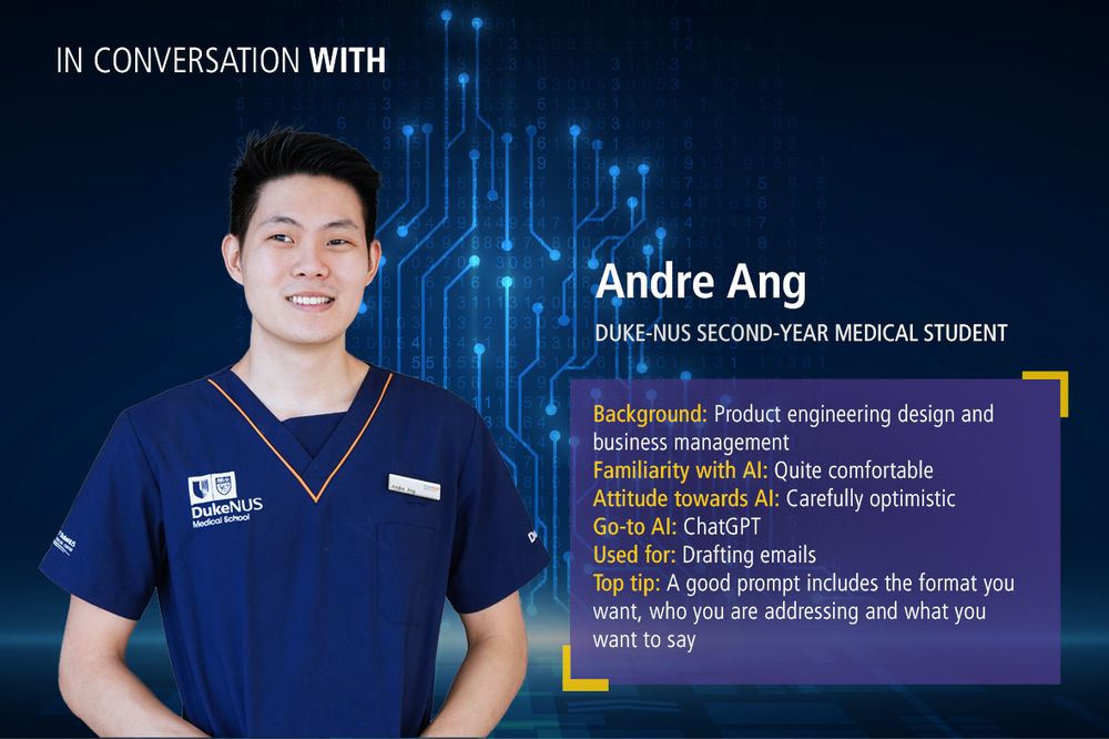 A composite that introduces Andre Ang, one of the students interviewed for this feature