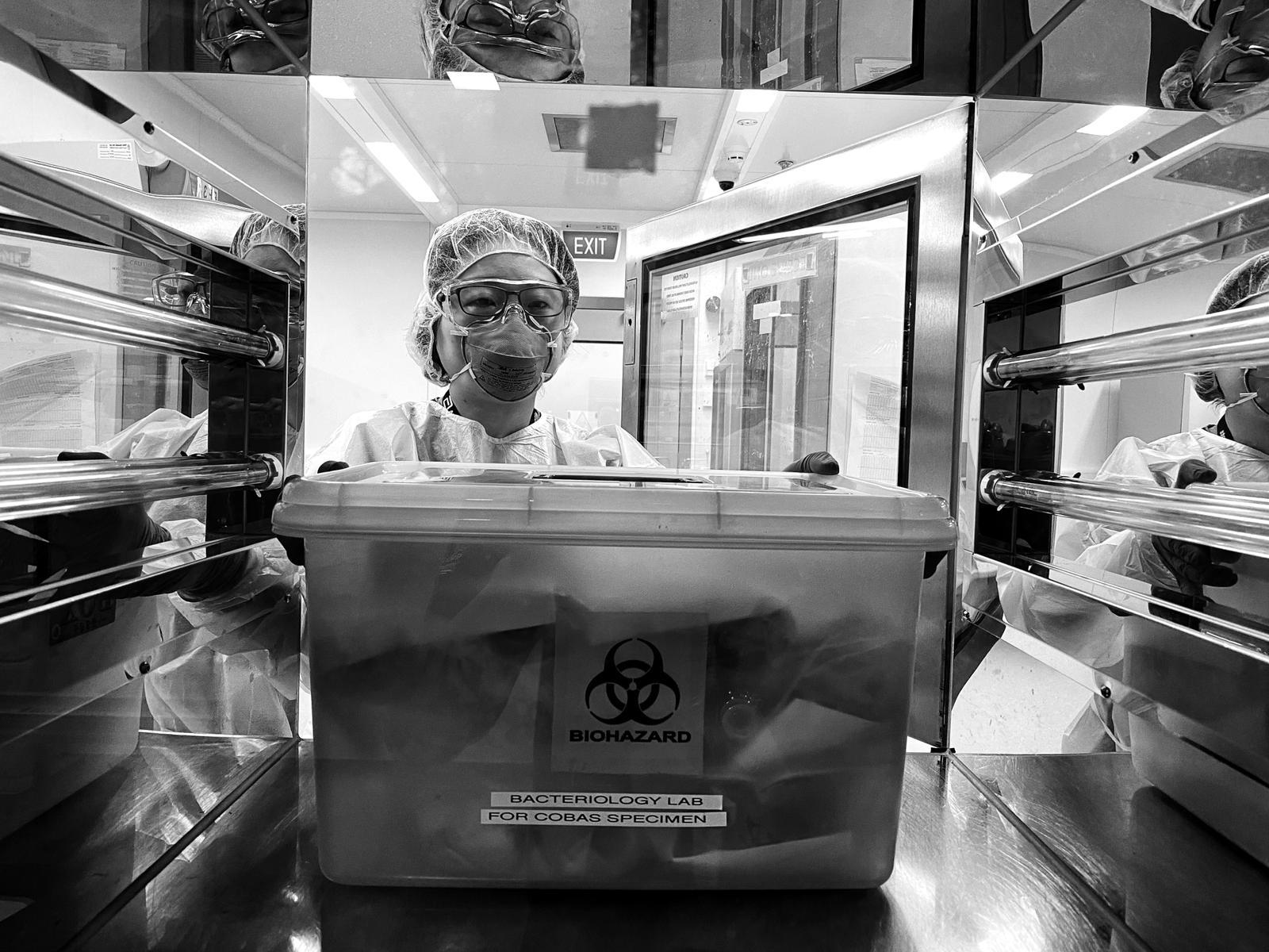 Dr Karrie Ko at work during the height of the pandemic in 2020 Dr Karrie Ko at work during the height of the pandemic in 2020 // Credit: Koh Tse Hsien