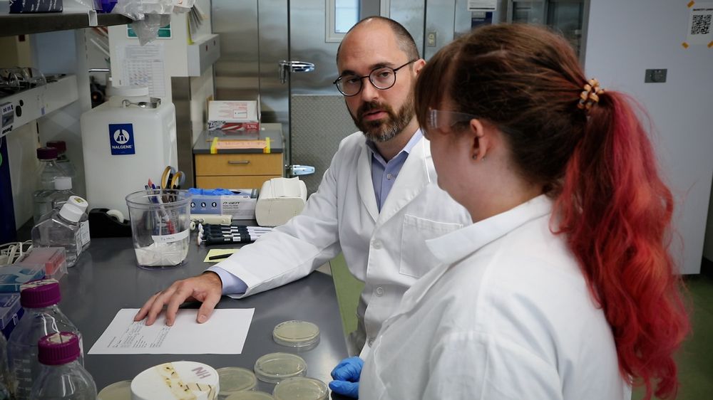 Duke researchers in the lab