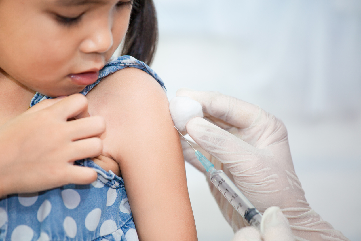 Child receiving a vaccination
