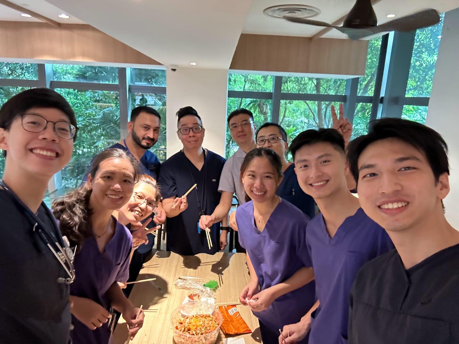 January 2025 Chinese New Year lo hei celebrations with the neurosurgery team at Khoo Teck Puat Hospital // Photo credit: Brian Chan