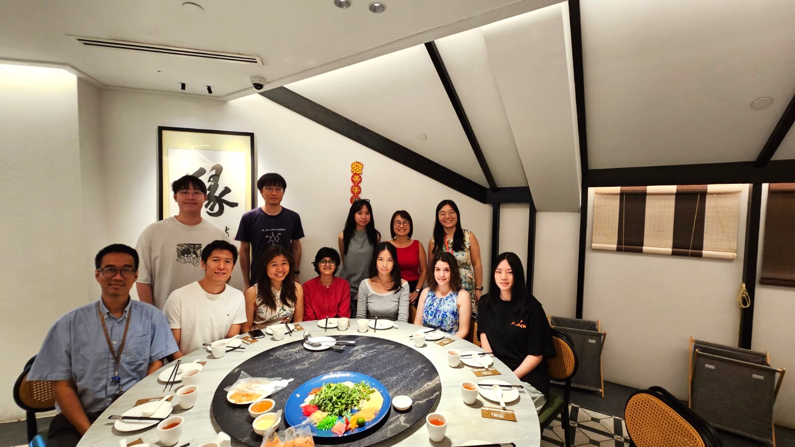 A picture of Tay’s team at HG Vision Lab gathering at a Chinese restaurant. // Credit: Tay Hwee Goon