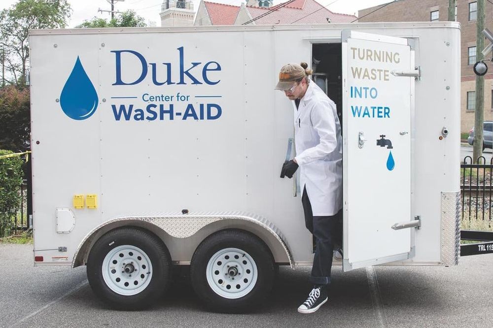 Picture of a mobile Reclaimer that enabled them to take WaSH-AID into the community for demonstration