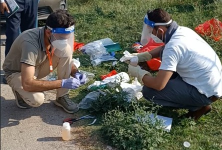 Wastewater sampling in Pakistan