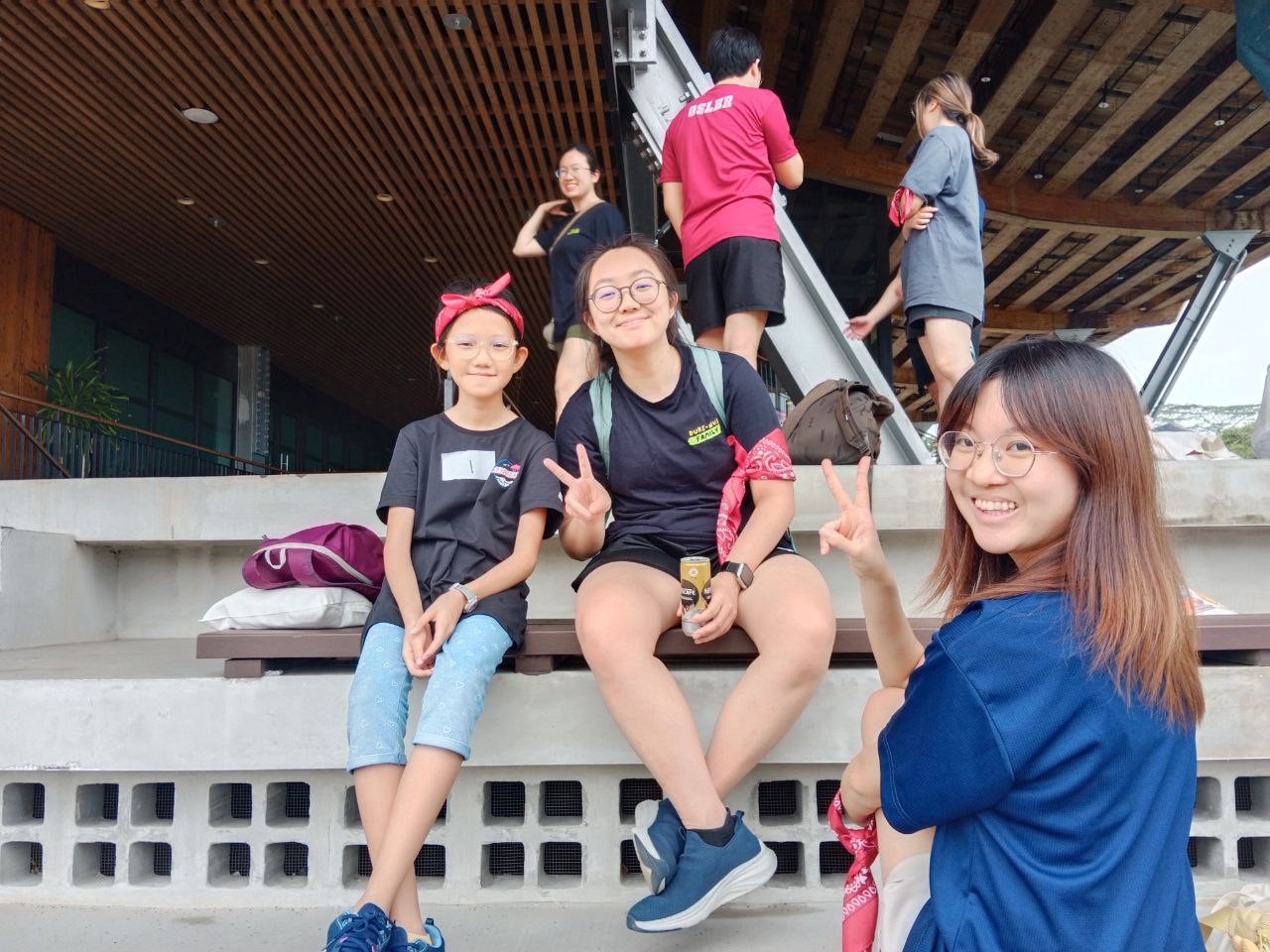 A camper spending time with her Camp Simba facilitators at the overnight camp. // Credit: Courtesy of Camp Simba