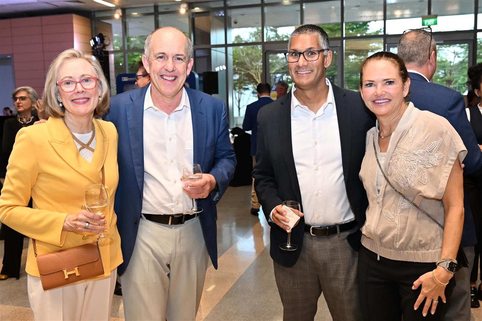 Duke Board of Trustees members with Dave Kennedy, Vice President of Development (second left), mark their visit the Duke-NUS campus.