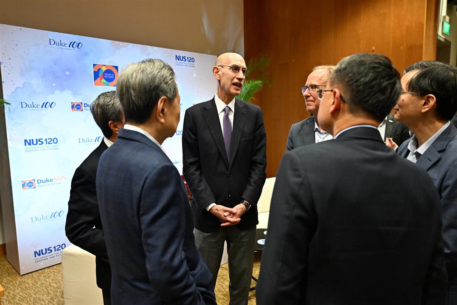 Duke Board of Trustees Chair Mr Adam Silver in conversation with NUS, Duke-NUS and SingHealth leadership.