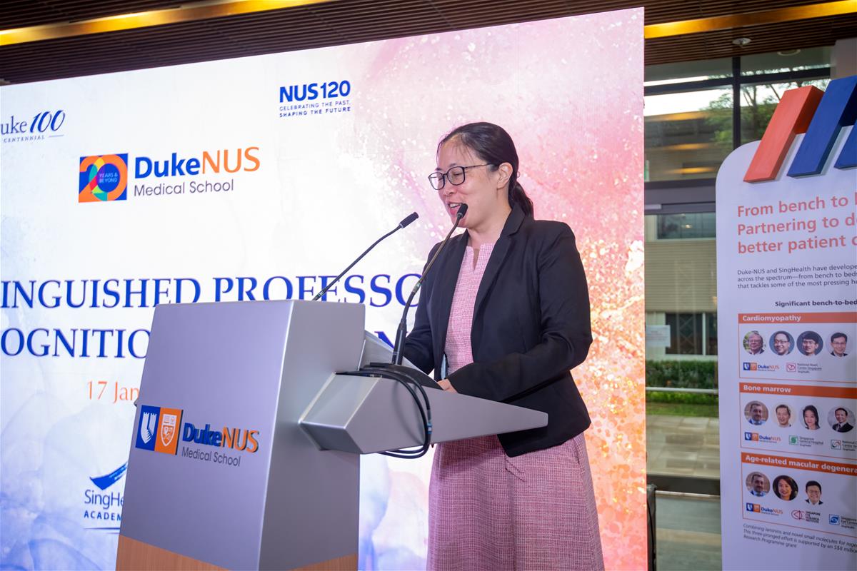 Emcee for the evening, Associate Professor Grace Yang