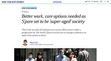 Better work, care options needed as Spore set to be 'super-aged' society (ST)