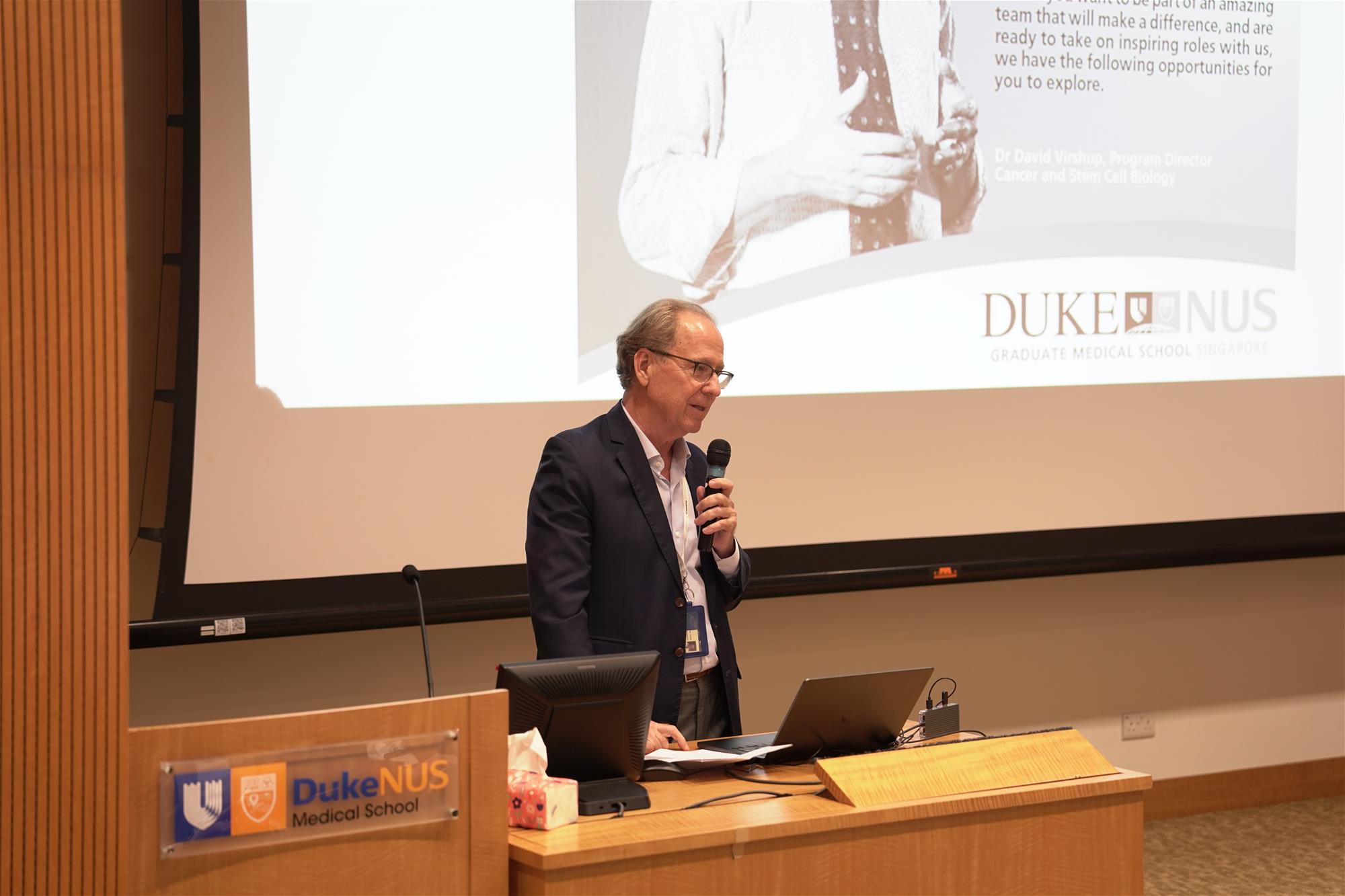 Dean Prof Thomas Coffman delivers his closing remarks