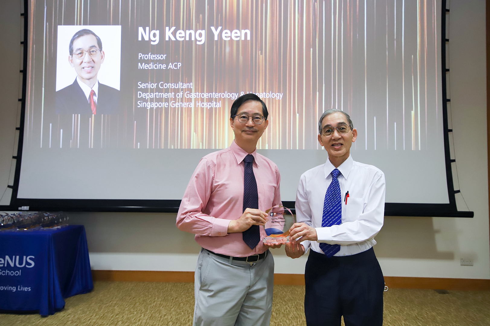 Dean Patrick Tan with Prof Ng Keng Yeen