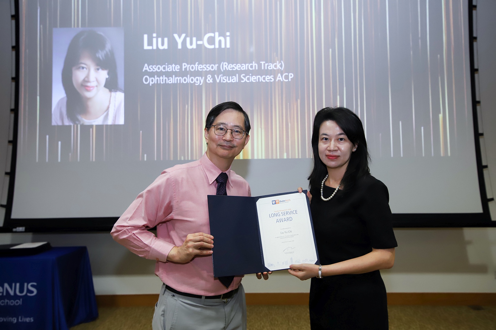 Dean Patrick Tan with Assoc Prof Liu Yu-Chi