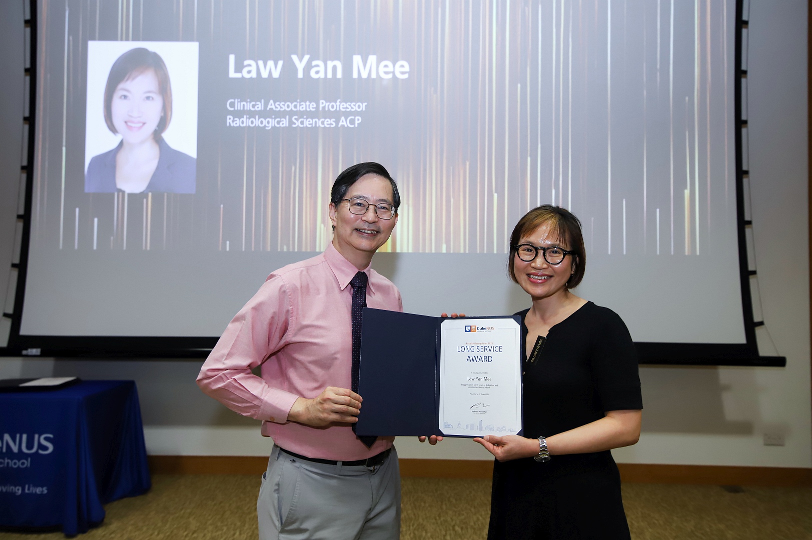 Dean Patrick Tan with Clin Assoc Prof Law Yan Mee
