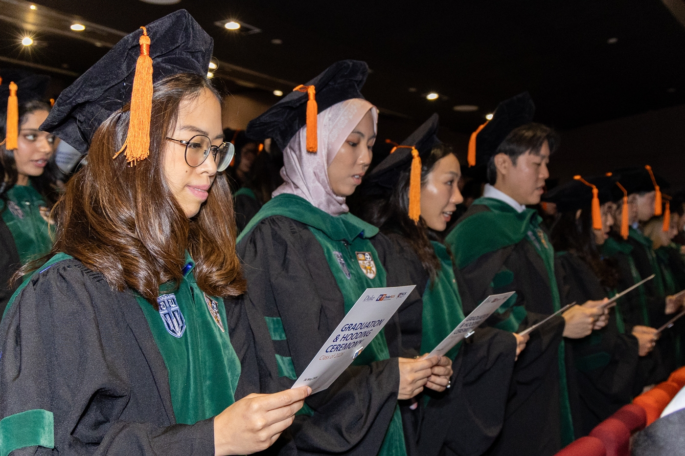 Graduates from the Class of 2026 recite the Hippocratic Oath.   