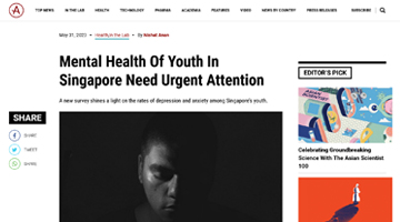 Mental Health Of Youth In Singapore Need Urgent Attention (Asian Scientist)
