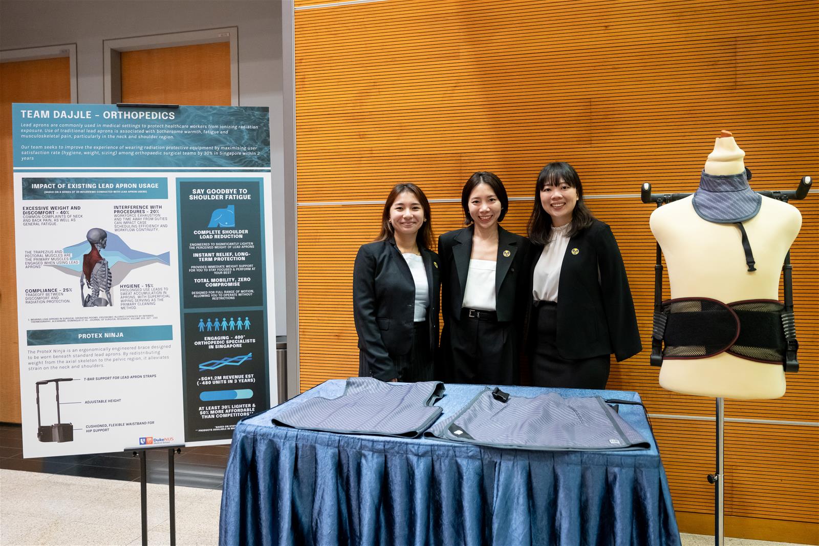 Team DAJJLE presents their innovative method of making light work of heavy lead aprons