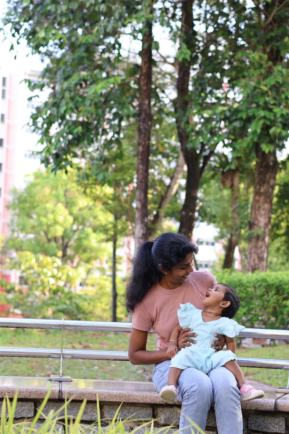 Now two years old, Sritha’s favourite game is imitating Harshini. Watching the toddler mirror gestures and moods she has not noticed about herself is, Harshini says, “an efficient way of seeing your own life clearly”