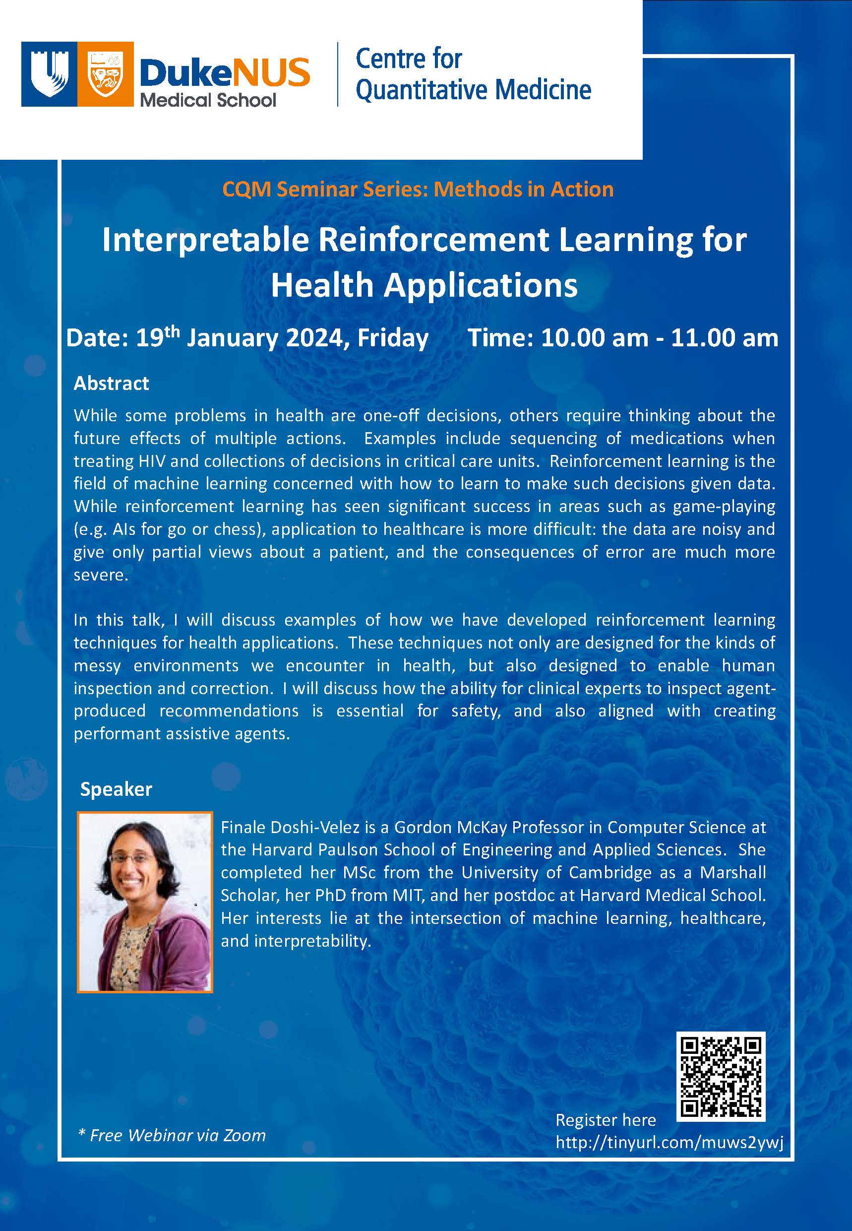CQM Seminar Series - 19th January 2024