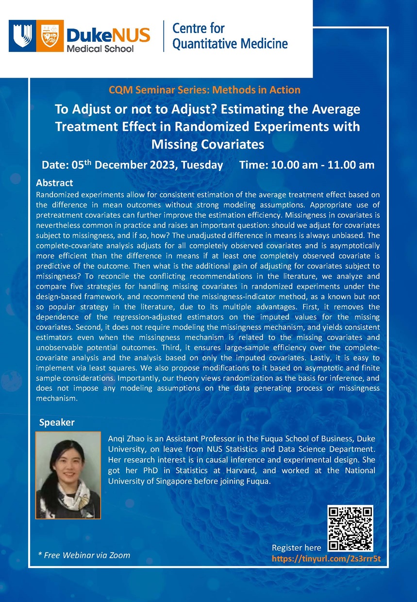 CQM Seminar Series - 5th December 2023