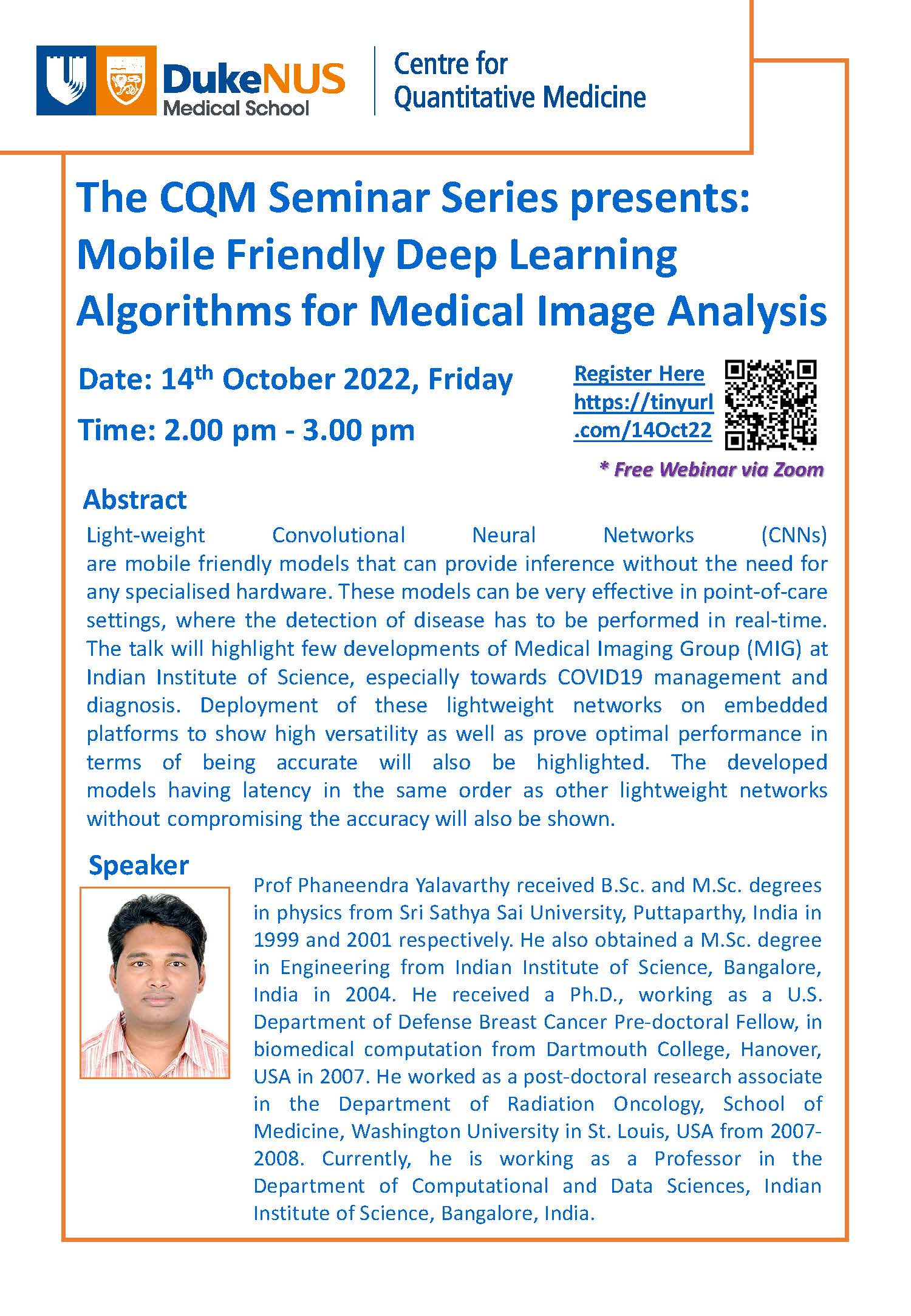 CQM Seminar Series Poster - 14 Oct 2022