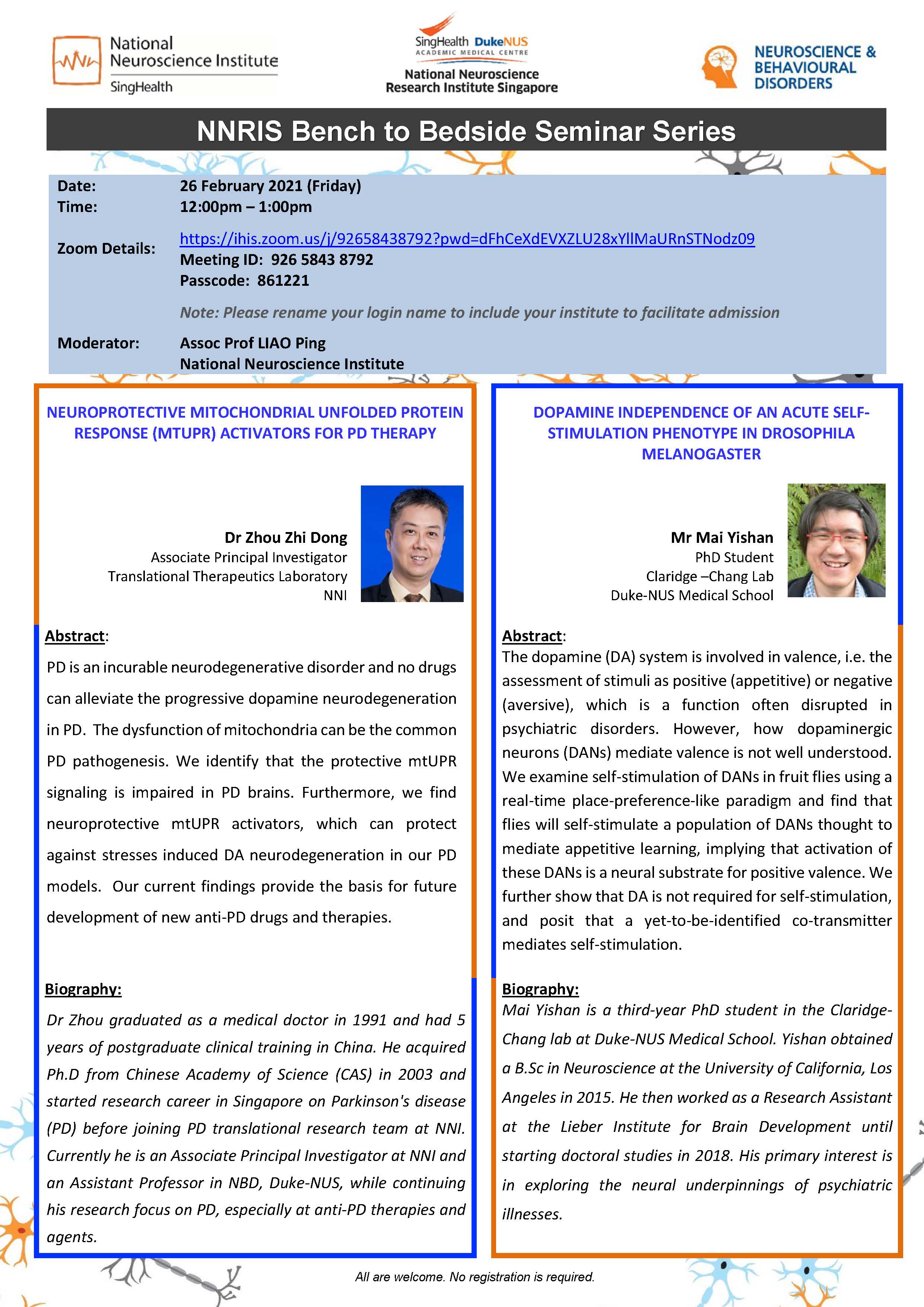 NNRIS Bench to Bedside Seminar (26 FEB 2021)