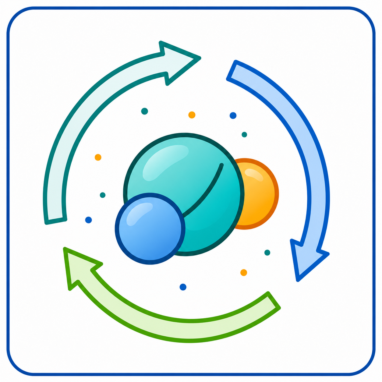 Molecule Icon with Border