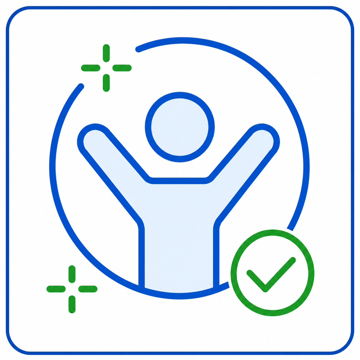 Patient Outcome Icon with Border