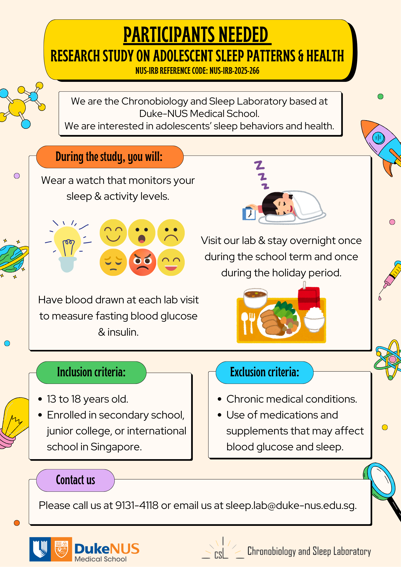 Research study on adolescent sleep patterns & health