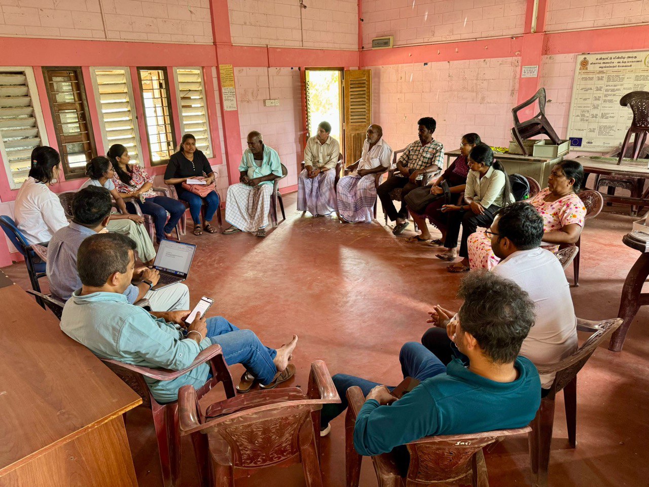 Meeting with rice farmers