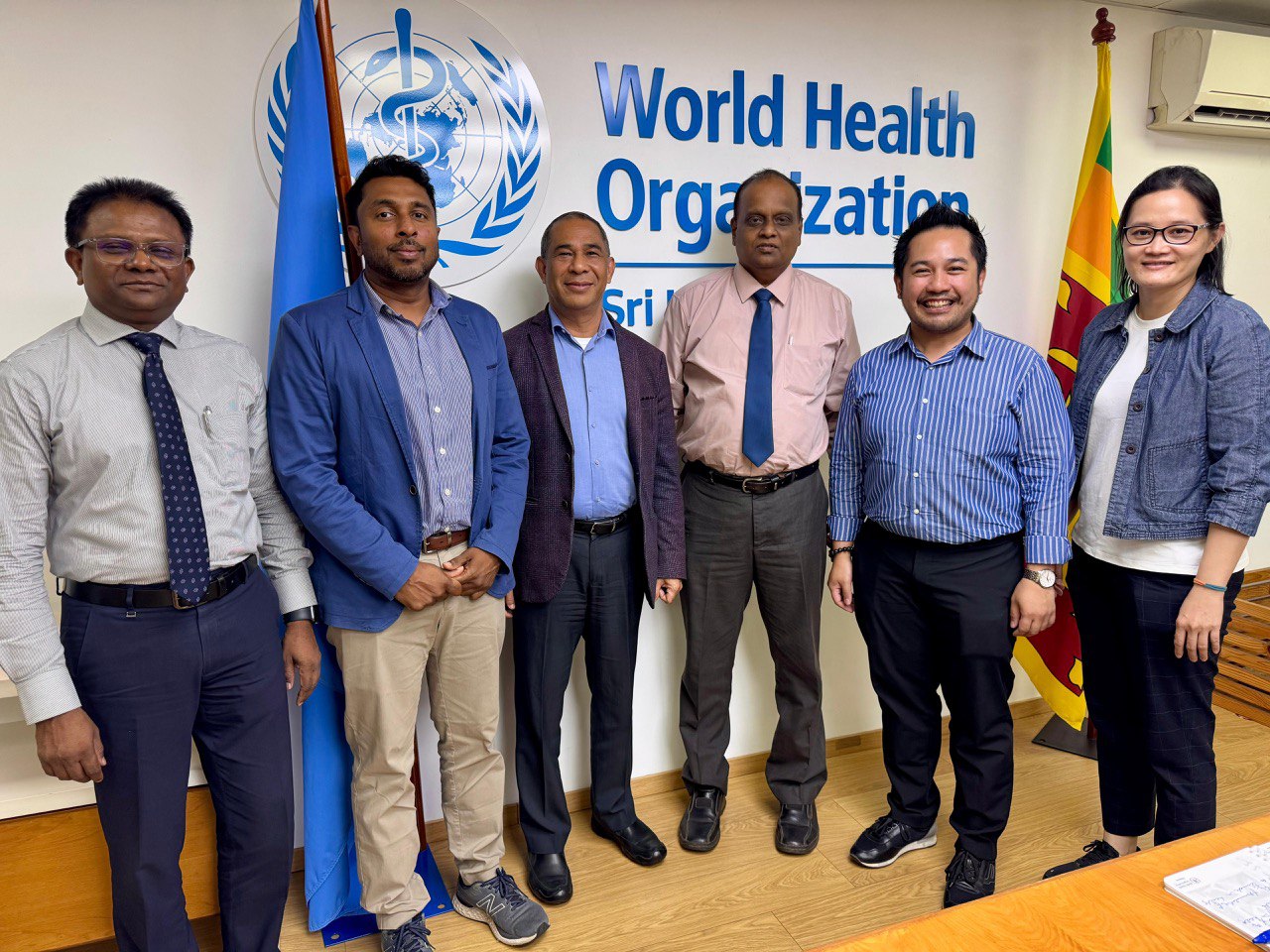 The study team meets with WHO-Sri Lanka