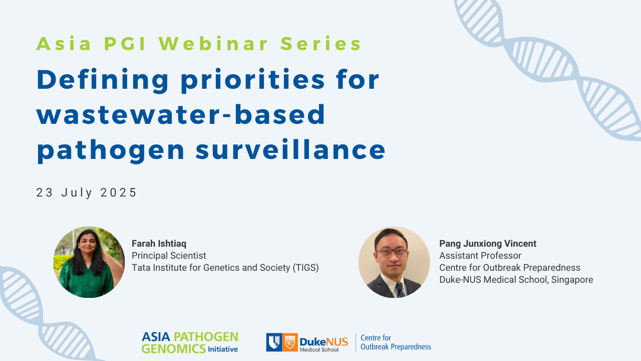 Asia PGI webinar series: Defining priorities for wastewater-based pathogen surveillance