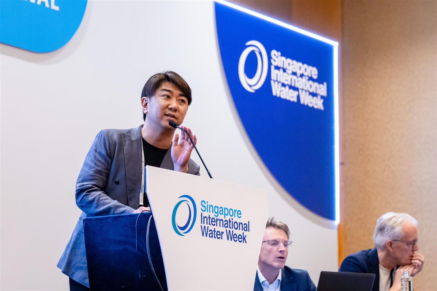 Benjamin Lee from Singapore's National Environment Agency speaks at Singapore International Water Week