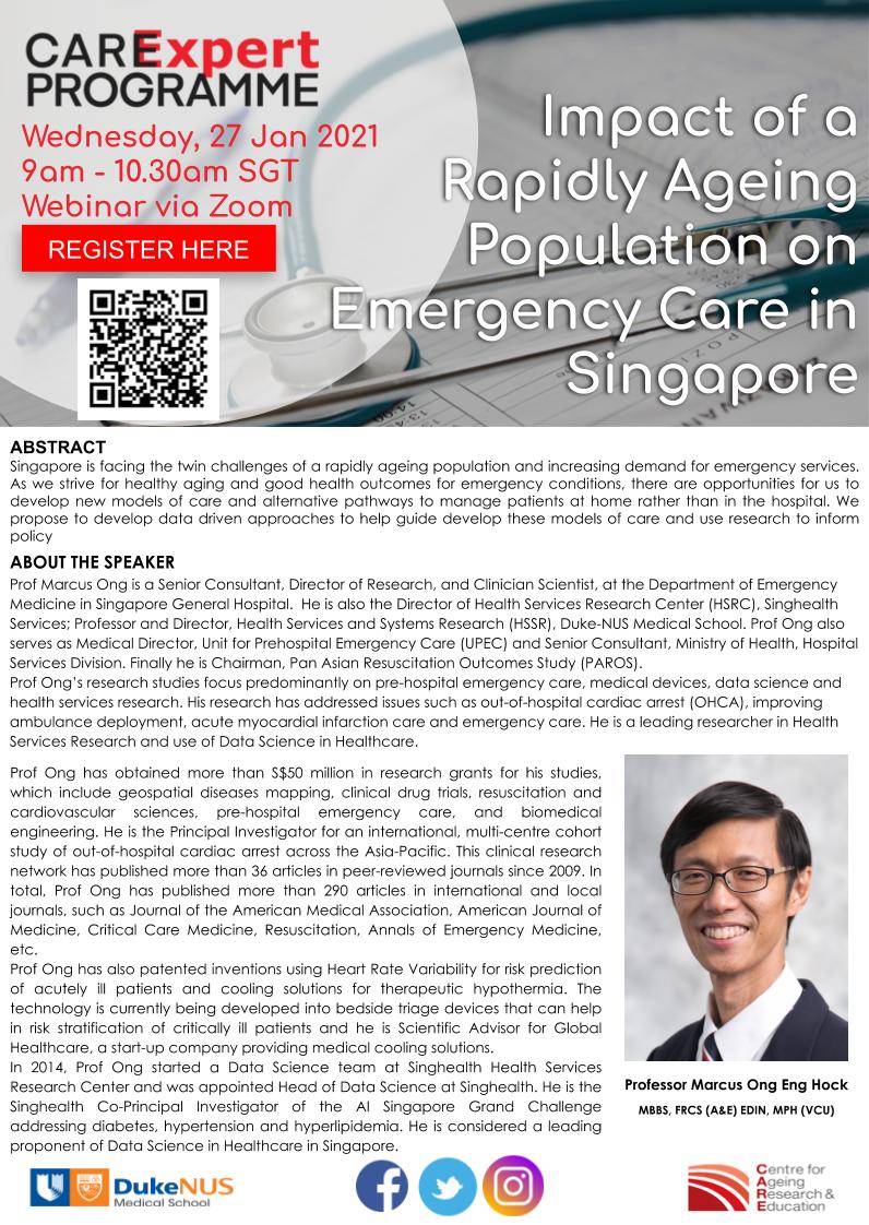 Impact of a Rapidly Ageing Population on Emergency Care in Singapore