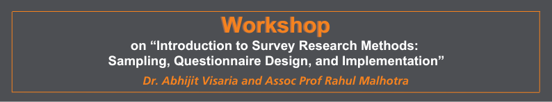Workshop on Intro to Survey Research Methods