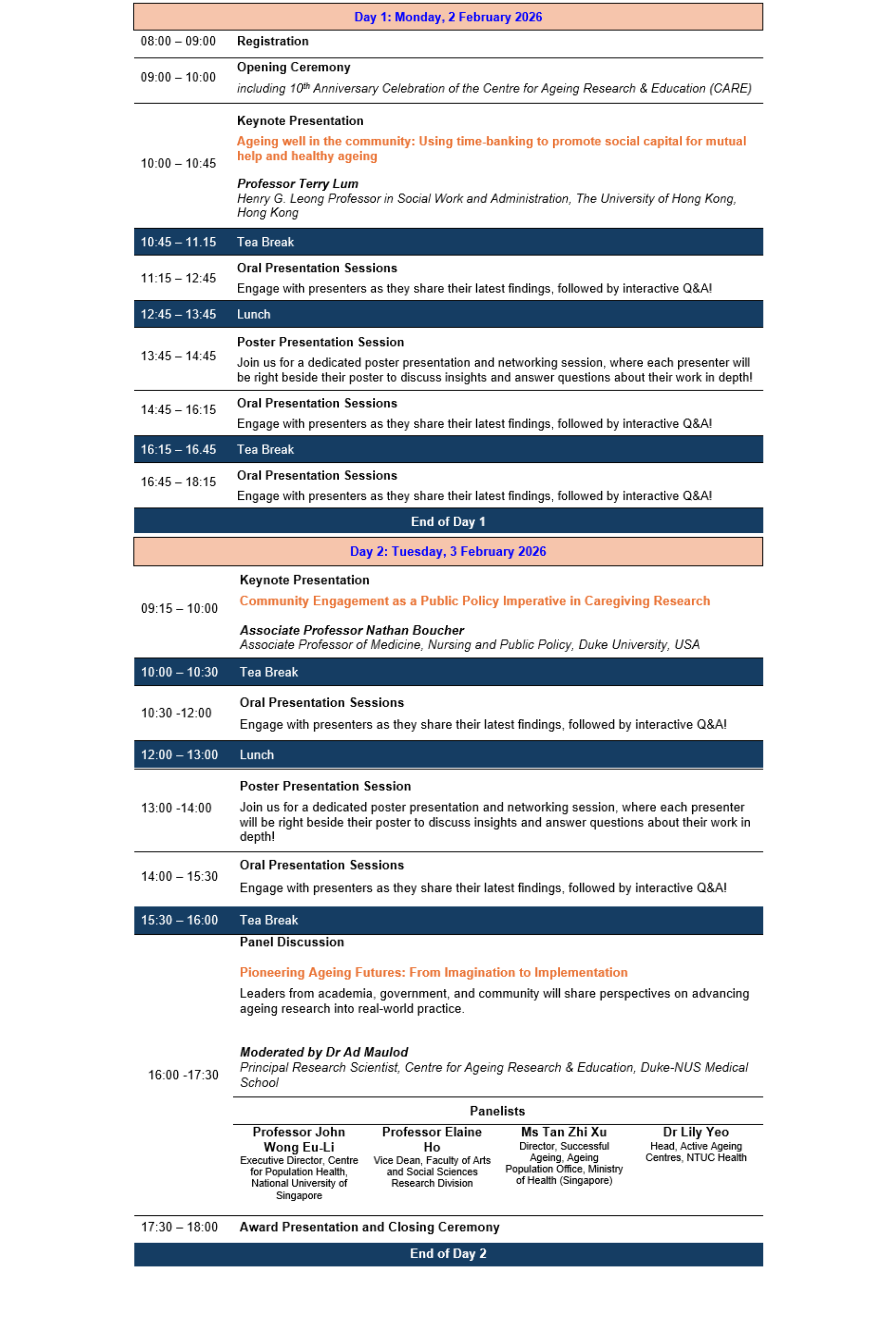 Preliminary Programme
