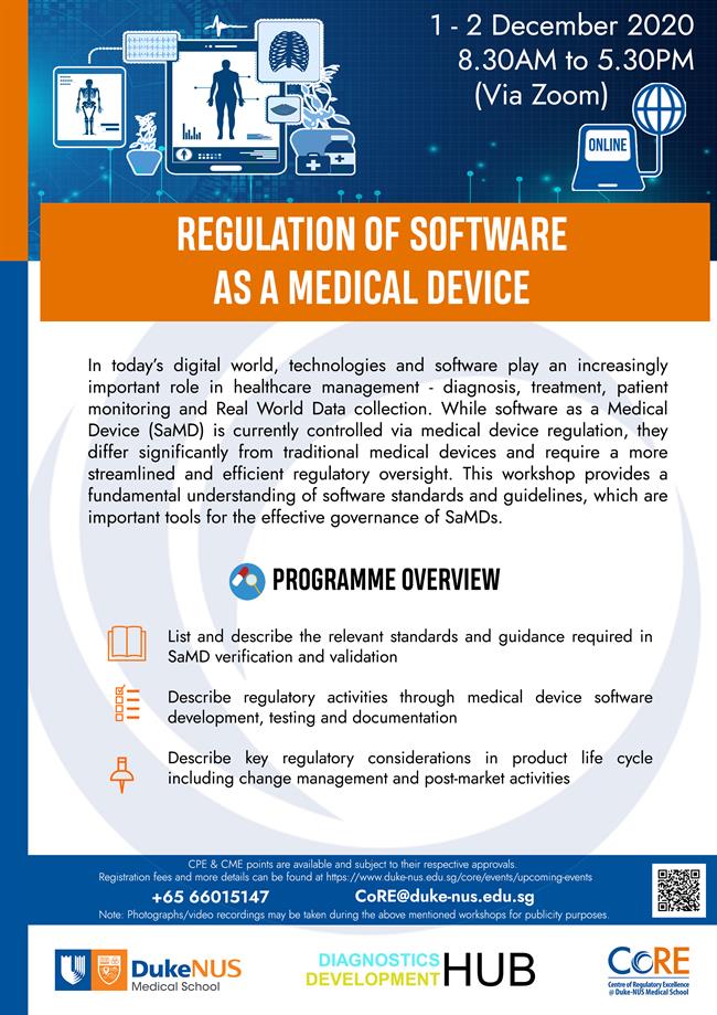 2020 Workshop: Regulation of Software as a Medical Device (Conducted ...