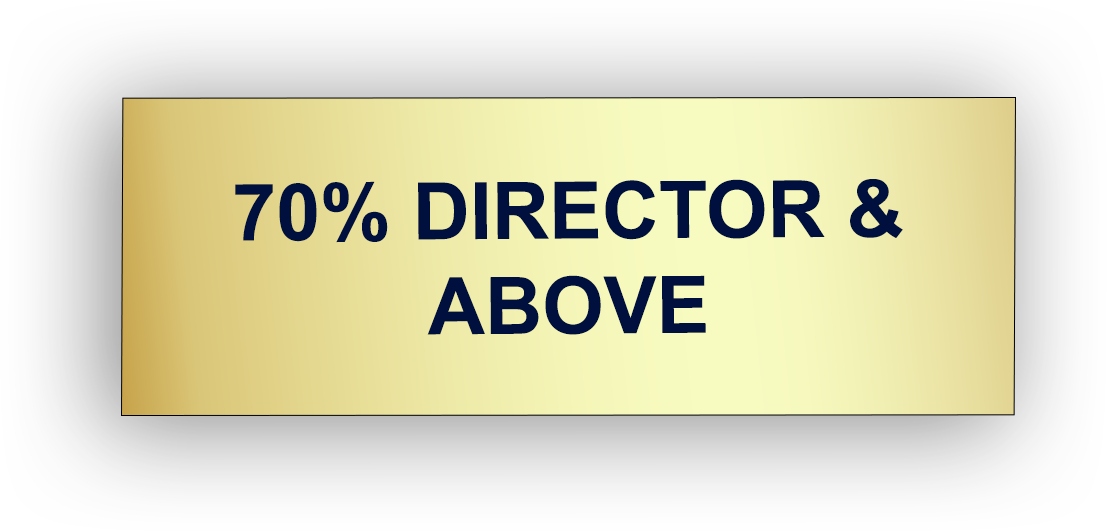 70% Director and above