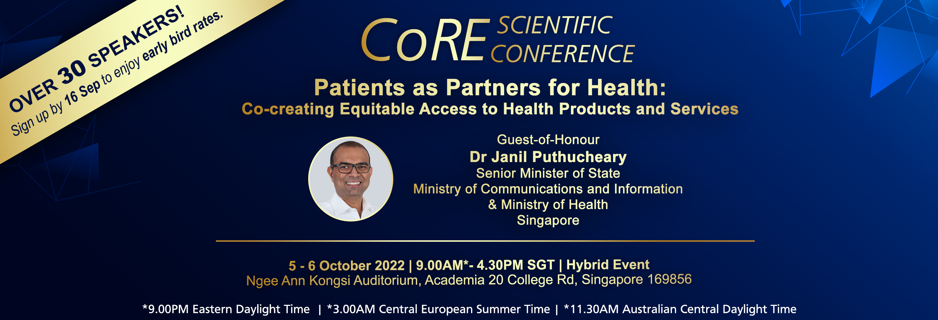 CoRE Scientific Conference 2022 Speakers banner