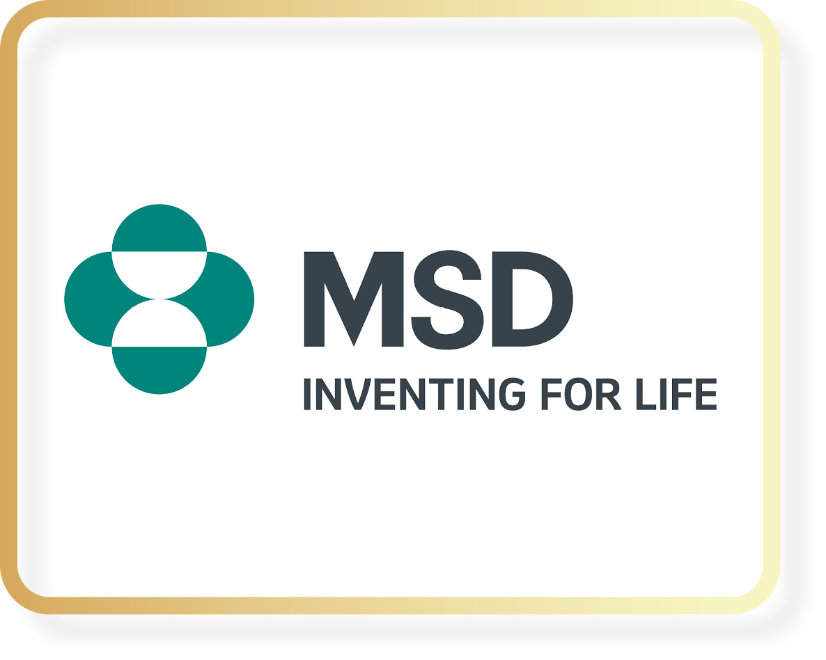 MSD logo with gold border