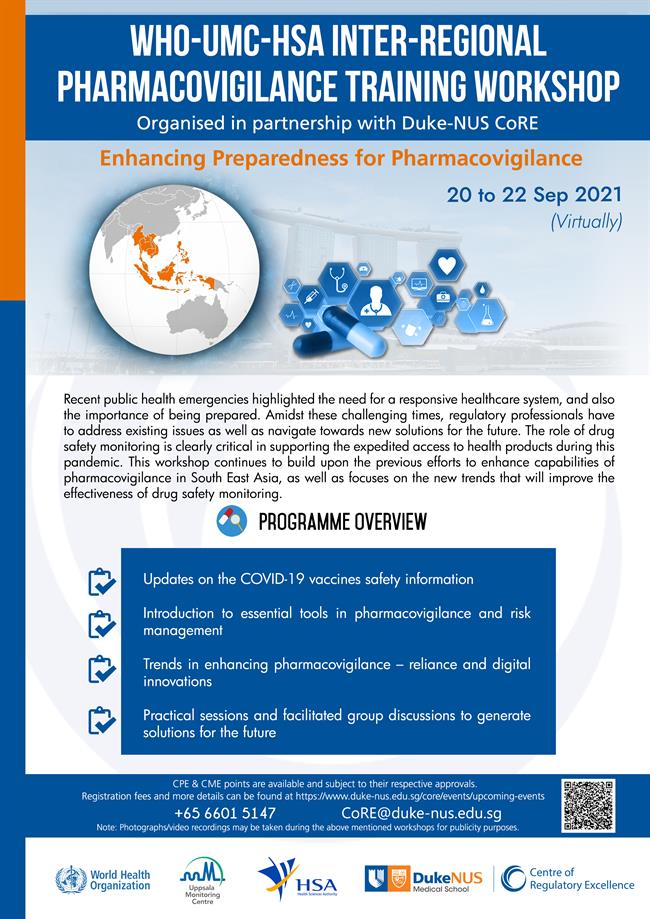 Pharmacovigilance Training Workshop 2021 Flyer