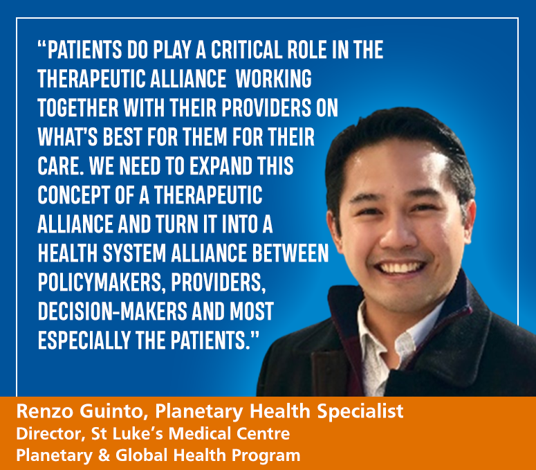 Renzo Guinto, Planetary Health Specialist Director, St Luke’s Medical CentrePlanetary & Global Health Program  Japan