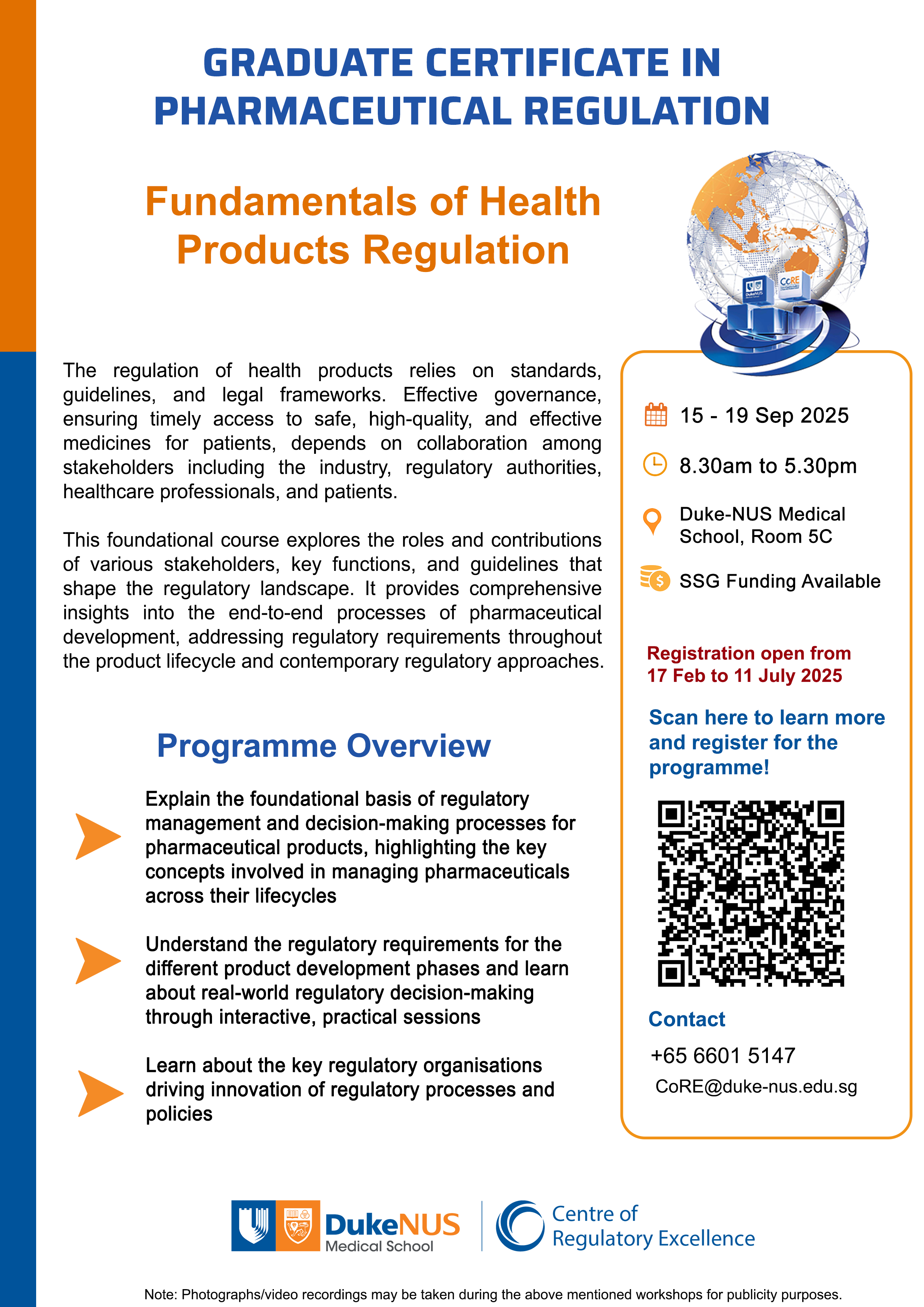 V2 Flyer - 2025 GMS5003 Fundamentals of Health Products Regulation